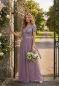 Embellished Maxi Dress With Sash Belt - Moody Lilac / 22 image