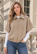 Soft Touch Zip-Up Jacket - Beige / F/S image