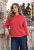 Luna Superfine Alpaca Knit Jumper - Coral / F/S image