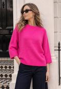 Luna Superfine Alpaca Knit Jumper - Hot Pink / F/S image