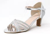 Ribbon Glitz Heel - Silver / 36 image