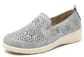 Laser Cut Slip On - Grey / 41