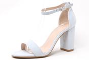 Microfibre Block Heel - Light Blue / 36 image