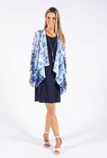 Floral Cape Detail Dress - Navy / S image