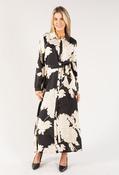 Floral Maxi Shirt Dress - Black / 12 image