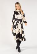 Linework Floral Print Dress - Black / 14 image