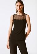 Mesh Sleeveless Top - Black / 14