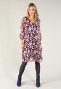 Colour Fleck V Neckline Dress - Pink / 10