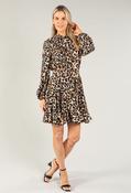 Leopard Print Shirt Dress - Beige / 10 image