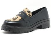 Leopard Penny Loafer - Black / 36 image