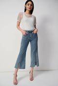 High Waist Cropped Jeans - Light Blue / 8 image