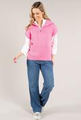 Soft Cable Knit Sweater Vest - Pink / 14 image