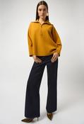 High-waisted Wide-leg Jeans - Navy / 14 image