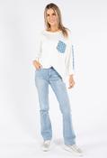 "Ab"solution High Rise Itty Bitty Boot Jeans with Cascading D Pockets - Light Denim / 16 image