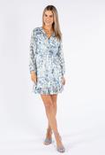 Floral Tie Waist Dress - Blue / F/S image