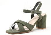 Cross Strap Heel - Khaki / 36 image