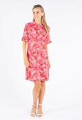 Tropical Print Shift Dress - Red / M image
