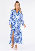 Elle Dress in Floral Print - Blue / F/S image