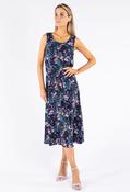 Floral Print Midi Dress - Navy / 8 image
