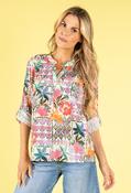 Patchwork Crepe Feel Blouse - Pink / 12 image
