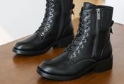 Lace Up Boot - Black / 36