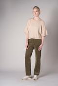 Corduroy Patch Pocket Jeans - Olive / 10