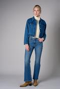 Cropped Denim Jacket - Blue / M image