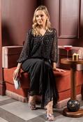 Polka Dot V-Neck Blouse - Black Mix / 10 image