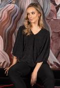 Ballon Sleeve Sparkly Blouse - Silver / 12 image