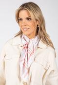 Checkered Satin Scarf - Beige / F/S