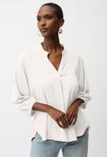 Mock Neck Puff-Sleeve Blouse - White / 10 image