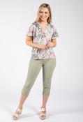 Floral Burst Top - Khaki / 14 image