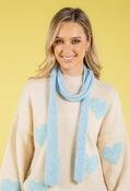 Wool Blend Skinny Scarf - Light Blue / F/S image