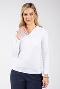 Pleated Shoulder Polo Top - White / 14 image