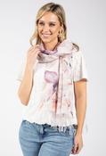 Soft Blossom Print Scarf - Pink / F/S image