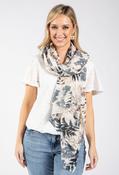 Forest Print Scarf - Black / F/S