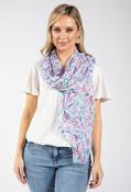 Ditzy Blossom Print Scarf - Purple / F/S