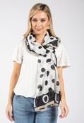 Spotted Print Scarf - White / F/S