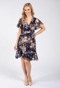 Floral Print Wrap Dress - Navy / 10 image