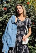 Oversized Barrel Sleeve Denim Jacket - Denim / M image