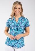 Tropical Blossom Mix Top - Blue / 14 image