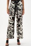 Floral High-waisted Trousers - Beige / 14