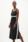 Midi A-line Dress - Black / 10