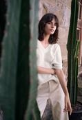 Lurex Sweater Knit - White / XS