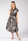 Tropical Shirt Style Dress - Black / 10