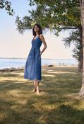 Midi A-line Dress - Denim / M image