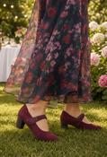 Mary Jane Style Heel - Wine / 41 image