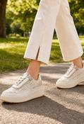 Platform Laced Trainer - Beige / 41 image