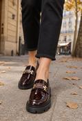 High Shine Loafer - Wine / 40 image