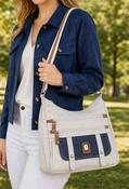 Navy Contrast Crossbody Bag - Grey / F/S image